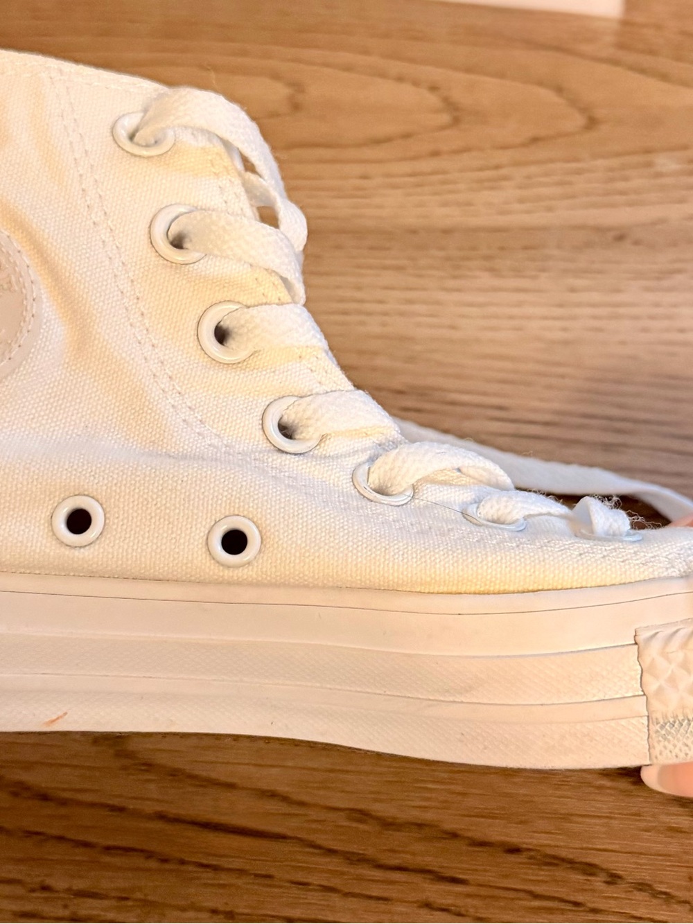 Classic White High-Top Canvas Sneakers - Women's